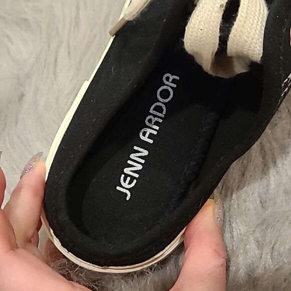 Jenn ardor womens black and white lace up canvas slip on‎ sneakers size 7 - Picture 5 of 8